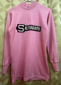 4 Vintage LOMBARDO SPORT Maglia Rosa Pink SALVARANI Wool Cycling Jersey ITALY - Picture 1 of 7