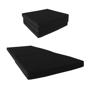 Shikibuton Trifold Foam Beds, High Density Folding Mats 3Tx27Wx75L, Black - Picture 1 of 1