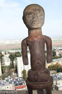 Antike Lobi Burkina Faso Figur handgeschnitzt Hartholz Makonde Statue 24" RAR - Bild 1 von 12
