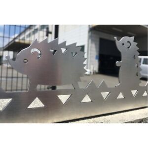 SHINOBI Single Stainless Steel Security Fence Spikes Animal Cute Hedgeho Silver