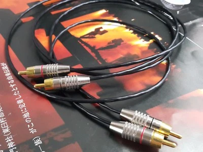 1pair RCA Audio hifi cable Interconnet wire japan Made Pure Copper  - Image 1 of 3