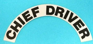 CHIEF DRIVER  - Highly Reflective FIRE HELMET CRESCENT  DECALS -  A PAIR - Picture 1 of 1