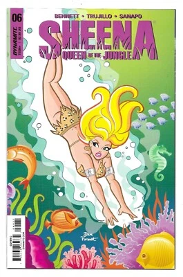 SHEENA QUEEN OF THE JUNGLE #6 CVR C NM Dan Parent DYNAMITE GGA 2018 DOLPHIN - Image 1 of 2