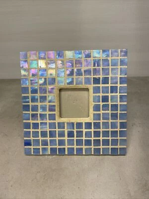 U2  Mosaic Picture Frame Wall Art Purple And Blue Tiles P9 - Image 1 of 4