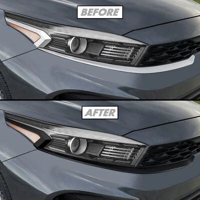 Superposición de vinilo apagón eliminación de cromo para moldura de parrilla Kia Forte 2022+ Foto 1 de 4