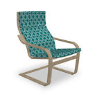 Teal Pong Sessel Polster Traditionelle Ikat-Muster
