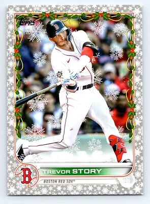 2022 Topps Holiday #HW70 Trevor Story Metallic Boston Red Sox - Image 1 of 2