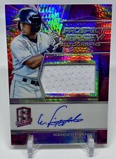 2019 Panini Spectra Baseball WANDER FRANCO Neon Pink Rookie Patch Autograph #/49