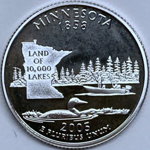 2005-S Minnesota Silver Proof State Quarter - 90% Silver - #2 - Picture 1 of 2