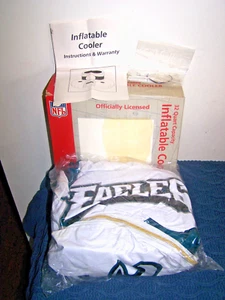 NFL LICENSED FOOTBALL INFLATABLE NFL EAGLES FLOATING COOLER 32 QT NOS - Picture 1 of 3
