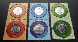 FREE SHIP Malaysia Currency Silver Foil 2010 Coin Money (stamp) MNH odd *unusual - Picture 1 of 5