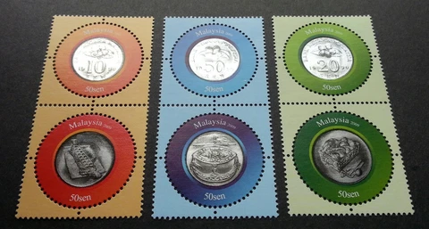 FREE SHIP Malaysia Currency Silver Foil 2010 Coin Money (stamp) MNH odd *unusual Cover