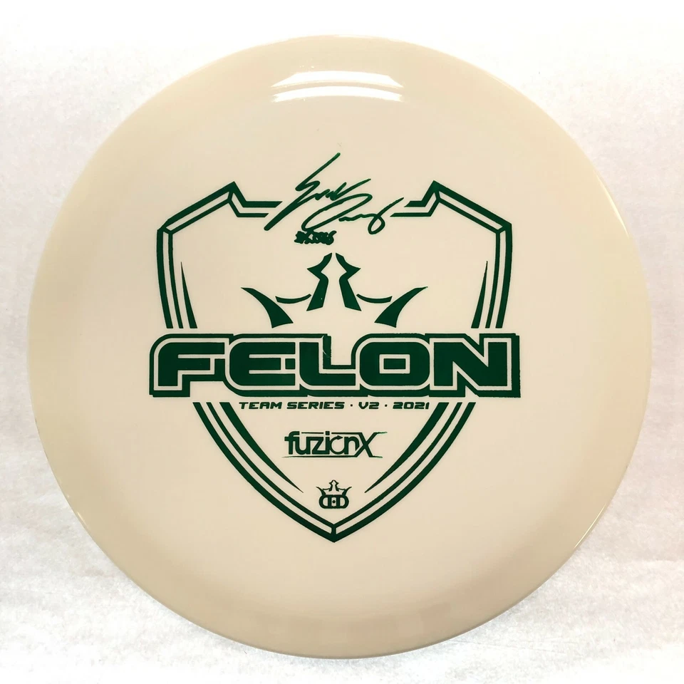 DISC GOLF DYNAMIC DISCS ERIC OAKLEY TEAM SERIES FUZION X FELON 176g WHITE - Image 1 of 1
