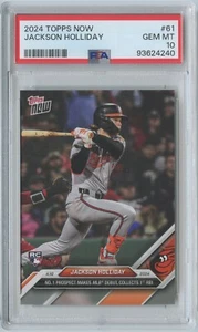 2024 Topps Now Jackson Holliday #61 Rookie RC PSA 10 Gem Mint - Bild 1 von 2