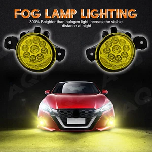 Yellow Fog Lights Fit For NISSAN Altima Sentra Maxima Rogue Infiniti QX60 Pair - Picture 1 of 11