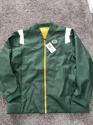 Chaqueta con cremallera Nike Green Bay Packers On Field para hombre talla XXL para todo clima $150 Foto 1 de 4
