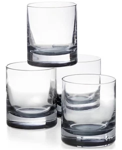 Hotel Collection Double Old Fashioned Glasses with Gray Accent, Set of 4 - Picture 1 of 1