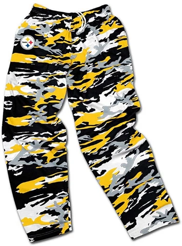 Zubaz NFL Football Men's Pittsburgh Steelers Camo Pants Cover