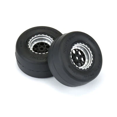 NEW Pro-Line 1/16 Reaction Rear Tires MTD 8mm with Wheels (2) Losi Mini Drag - Image 1 of 4