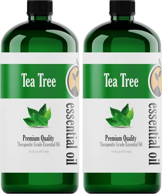 2 Pack 16Oz Bulk Size Tea Tree Essential Oil - (32 Ounce Total) - Therapeutic Gr - Image 1 of 4