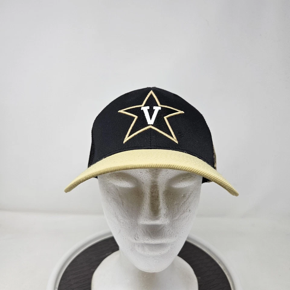 Gorra ajustada Vanderbilt Commodores para hombre L/XL negra fútbol universitario Adidas Foto 1 de 4