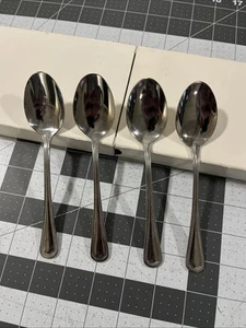 Cusinart Tuscan Bead (4) Teaspoons 18/10 Stainless Flatware Replacements - Picture 1 of 7
