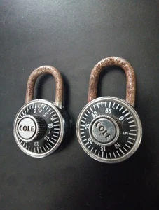 Cole Combination Lock Lot Of 2 VTG - Picture 1 of 6