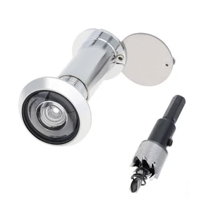200Degree Door Viewer & Drill Bit HD Optical Glass Lens Security Peek Peep Holes - Picture 1 of 11