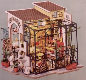 Rolife Happy Corner Emily's Flower Shop Miniatura Hágalo Usted Mismo Kit Mini Artesanía NUEVO - Imagen 1 de 12