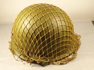 M1 Helmet & Net Plus Steinberg Bros Liner Military Headband Vietnam War Era - Picture 1 of 18