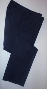 LANDS END Navy School Uniform Plain Front Chino Pants Girls 14 INSEAM 25" *NEW* - Picture 1 of 7