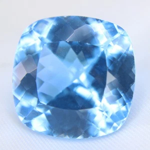 23.30 Ct Certified Natural Jeremejevite Cushion Cut Blue Loose Gemstones - Picture 1 of 6