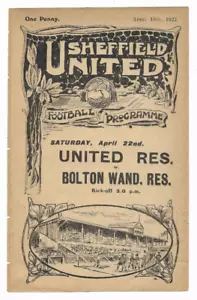 1921/22 Midland League - SHEFFIELD UNITED Reserves v. GRIMSBY ROVERS - Picture 1 of 2