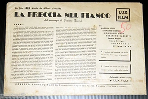 busta vuota per fotobuste film LA FRECCIA NEL FIANCO Alberto Lattuada 1945 - Picture 1 of 1