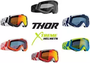Thor Sniper Goggles Dirt Bike Motocross MX ATV Anti-fog Anti-scratch UV Lens - Foto 1 di 7