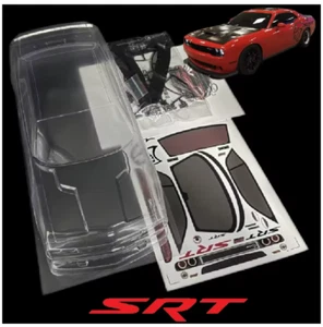 1/10 RC Drift Racing SRT Challenger Hellcat Clear Transparent Body Shell 190mm - Picture 1 of 6