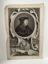 Thomas Cromwell Antique Portrait Earl of Essex J Houbraken Holbein 1739 Engravin