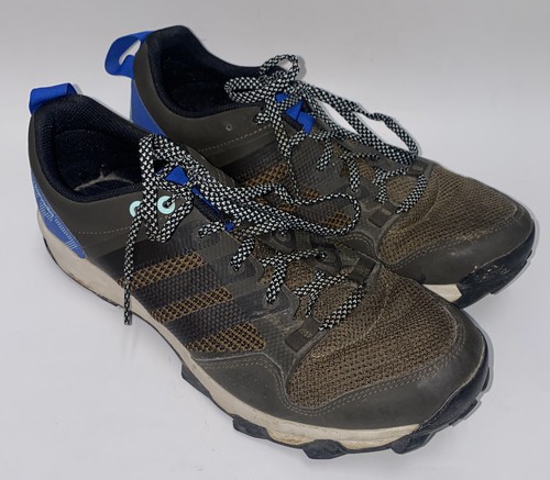 Sneakers sportive Adidas uomo grigio blu stringate taglia 9 5