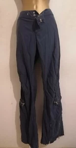 Killah Sixty Spa Blue Grey Cargo Split Vintage Y2K Zip Pants Trousers 10 12 14 - Picture 1 of 10