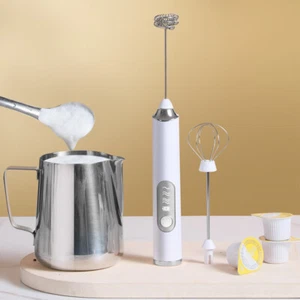 Electric Milk Coffee Frother 3Speed Whisk Egg Beater Handheld Drink Frappe Mixer - Picture 1 of 17