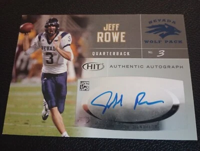 2007 Hit Jeff Rowe AUTOGRAPH Nevada - Image 1 of 2