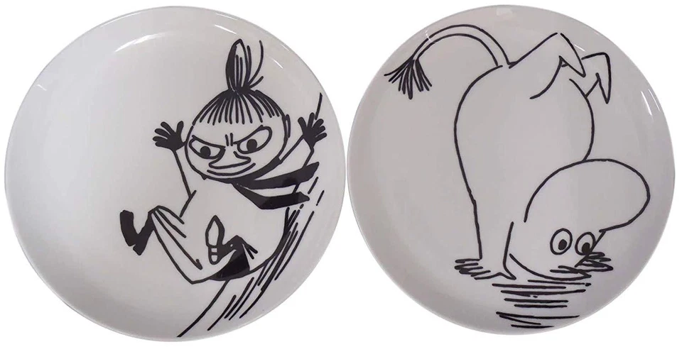 Moomin Bob Foundation Pair Cake Plate Set MM700-153 215mm My Yamaka from Japan - Image 1 of 1