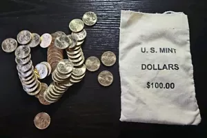 2018-P Native American 1 Dollar Coins. 56 Total Coins. Original 100 Coin Bag - Picture 1 of 4