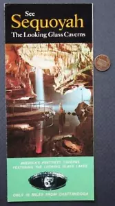 Folleto de las cavernas Sequoyah Alabama Sequoyah de la era de los años 70 espejo cueva del lago- - Imagen 1 de 1