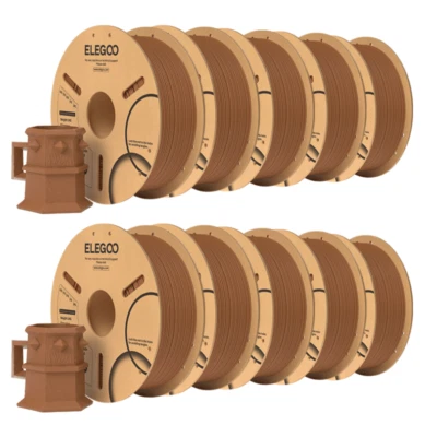 ELEGOO 10KG FDM Impresora 3D Filamento PLA 1.75mm Paquetes 10 Rollos 1KG Lote Mixto Foto 1 de 4