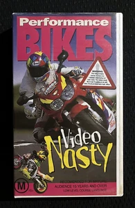 Performance Bikes (Video Nasty) Motorcycling Stunts RARE Oz VHS Motorsport Video - Picture 1 of 4