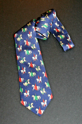 HERMÈS Cravatta Hermes seta 3 5" blu navy tema equitazione donna sella laterale 7413HA