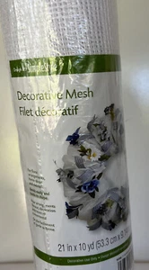 NEW Bright White 21” x 10 yd Deco Mesh Roll Wreath Crafting - Picture 1 of 3
