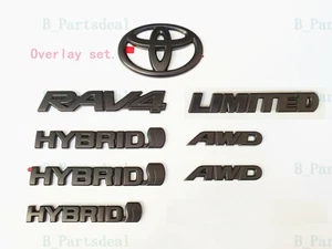 2019-2023 TOYOTA RAV4 HYBRID LIMITED BLACKOUT OVERLAY EMBLEM KIT PT948-42199-02 - Picture 1 of 3