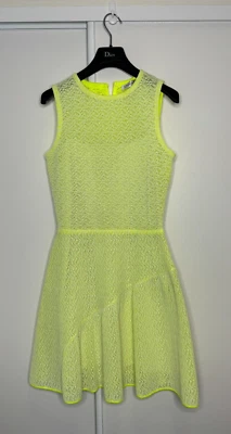 Christian Dior Paris Neon Lace Dress Sleeveless Fluorescent A-line SZ AU 8 US 4 - Image 1 of 4